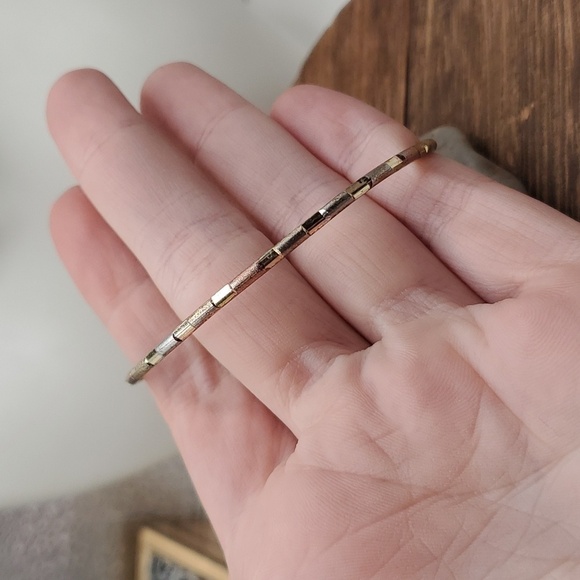 B2430 etched patterned multi metal bracelet - Picture 2 of 2